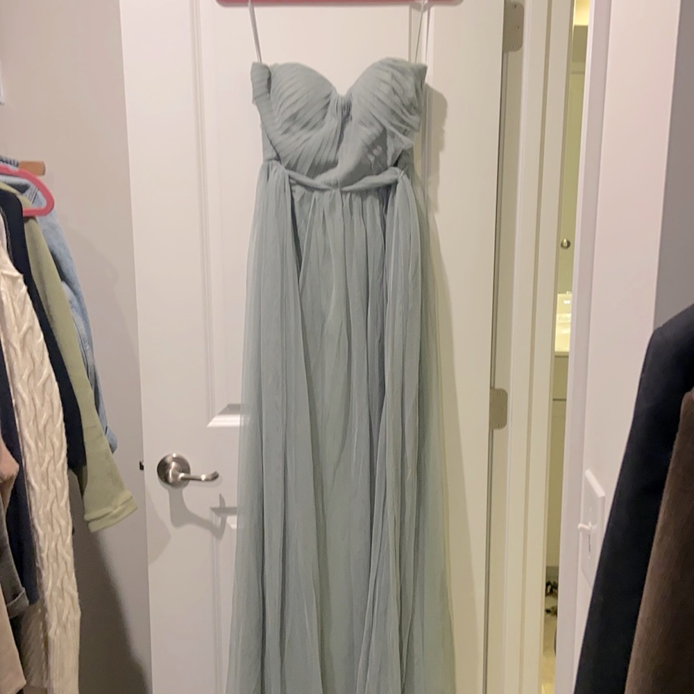 Light sage green bridesmaid dress